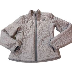 The North Face Quilted Parka Jacket Gray NF0A2TJK Women's Sz S Fawn Gray
